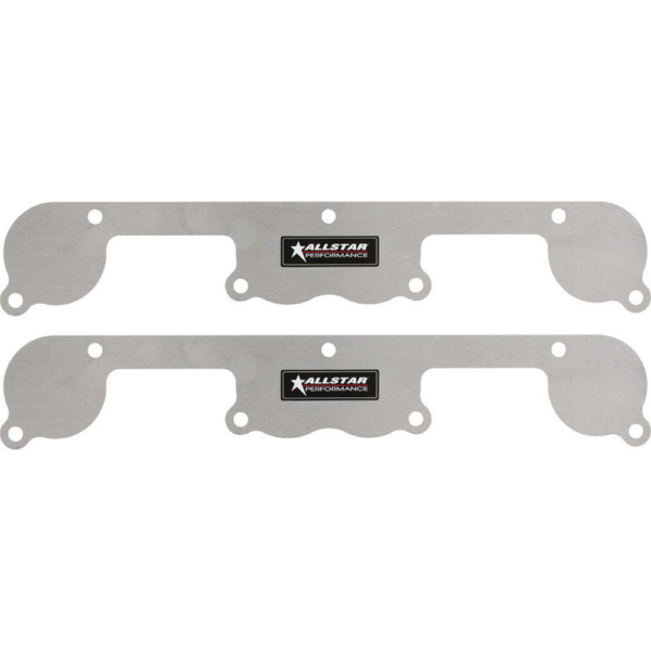 Allstar Performance Exhaust Block Off Plates SBC Spread Port Aluminum (ALL34214)