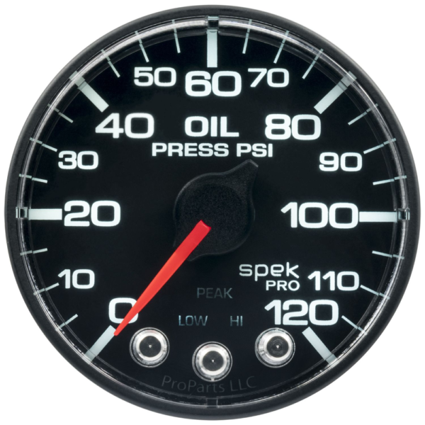 AutoMeter, 2-1/16in Oil Pressure Gauge, Peak Memory, ATMP325328
