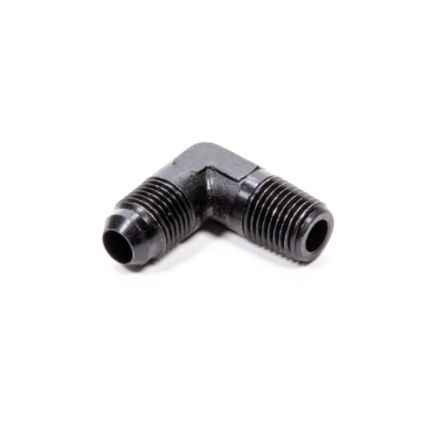 Fragola -4 Male x 1/8in Male NPT 90 Deg Adapter, Black (FRG482204-BL)