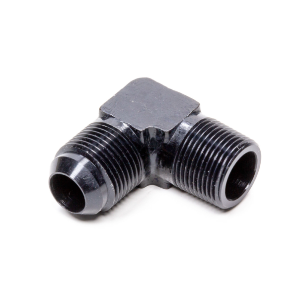 Fragola -8 Male x 1/4in Male NPT 90 Deg Adapter, Black - FRG482207-BL