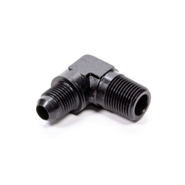 Fragola -6 Male x 3/8in Male NPT 90 Deg Adapter, Black - FRG482266-BL