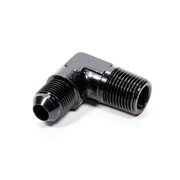 Fragola -8 Male x 1/2in Male NPT 90 Deg Adapter, Black - FRG482288-BL