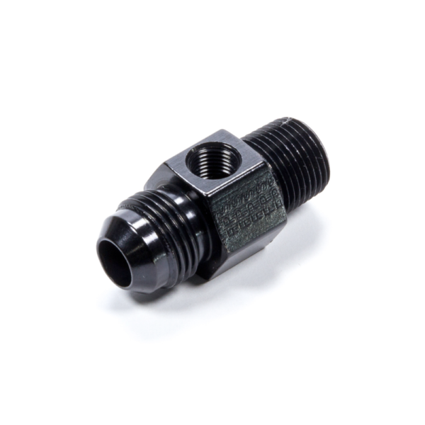 Fragola -6 X 3/8 NPT INLINE GAUGE ADAPTER, BLACK - FRG495002-BL