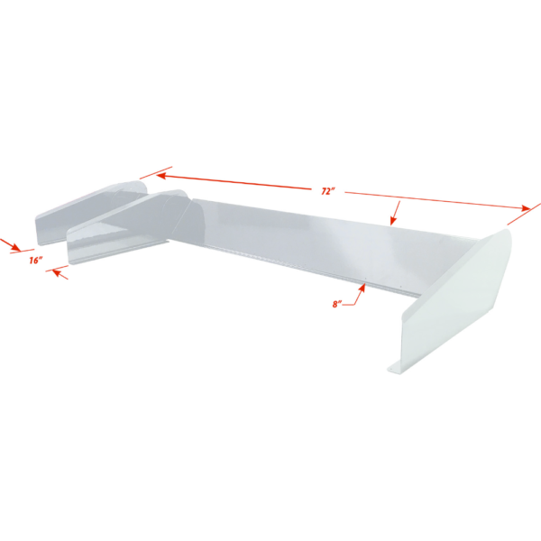 Keyser Manufacturing Dirt Late Model 2-Piece Spoiler, Mill Finish - KEY100 907