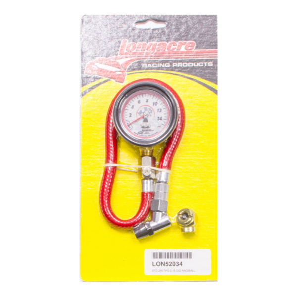 Longacre Racing Products Standard Tire Gauge, 0-15psi, Glow in the Dark - LON52-52034