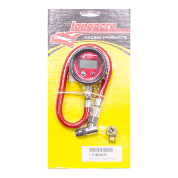 Longacre Racing Products Digital Tire Pressure Gauge, 0-100psi - LON52-53036