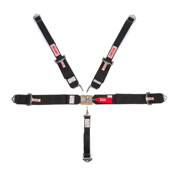 Simpson Latch and Link, 5 Point Harness, Hans, 16.1 SFI (BLACK) - SIM29061BKH