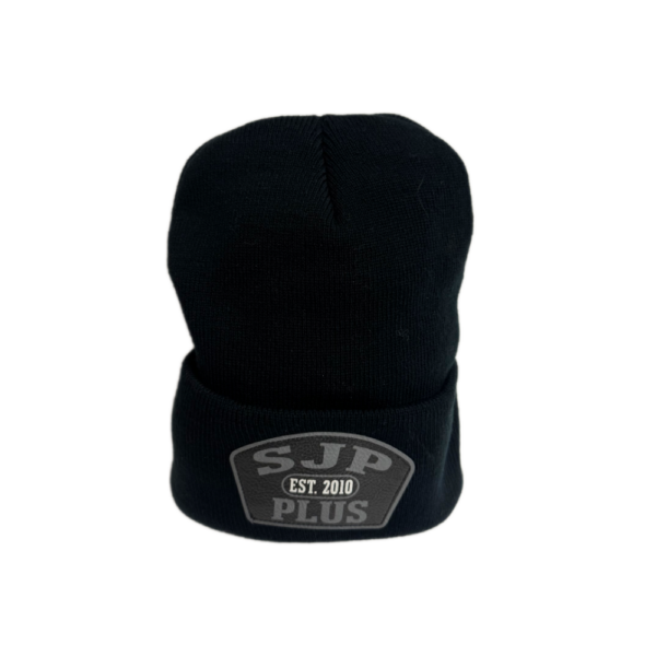 SJP+ Black Winter Hat With Black Patch